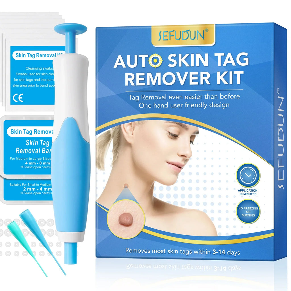 Skin Tag Removal Mole, Kit Automatic Mole Remover Tool with Cleansing Swabs