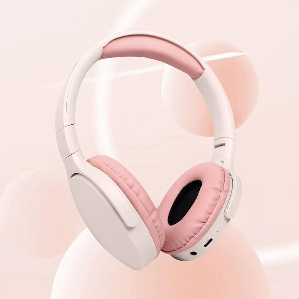 Fashionable Bluetooth wireless headphones, over-ear, deep bass, sports stereo, high fidelity, long battery life, universal